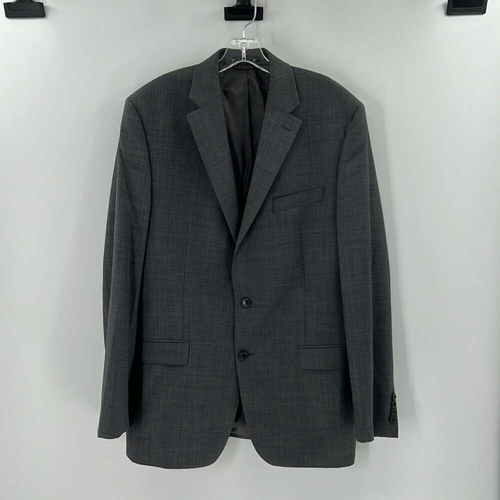 Lauren Ralph Lauren 100% Wool Two Button Blazer - Gray - 42L